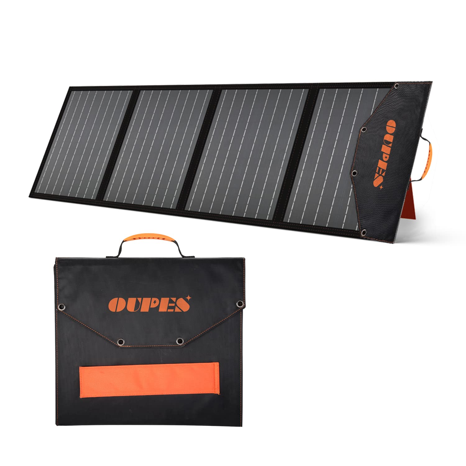 100W Monocrystalline Foldable Solar Panel - Portable Solar Charger for OUPES 600/1200/1800W Generators | Lightweight & Waterproof for Camping, RV, Van Life, Emergency Power Supply | Perfect for Outdoor Adventures & Off-Grid Living