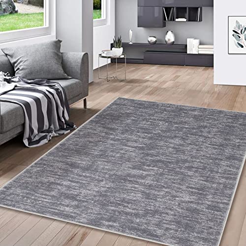 GARVEE 3x5 Washable Non-Slip Area Rug - Soft Solid Grey Throw Carpet for Living Room, Bedroom, Kitchen & Nursery | Perfect for Home Decor, Pet-Friendly & High Traffic Areas (3' x 5')