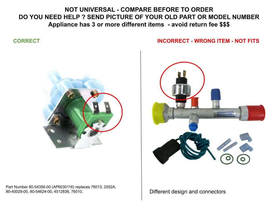 GLOB PRO SOLUTIONS Refrigerator Ice Maker Water Valve Replacement for Uline 2552A - Compatible with Uline Commercial Refrigerators & Freezers - Perfect for Restaurants, Bars, and Food Service Businesses