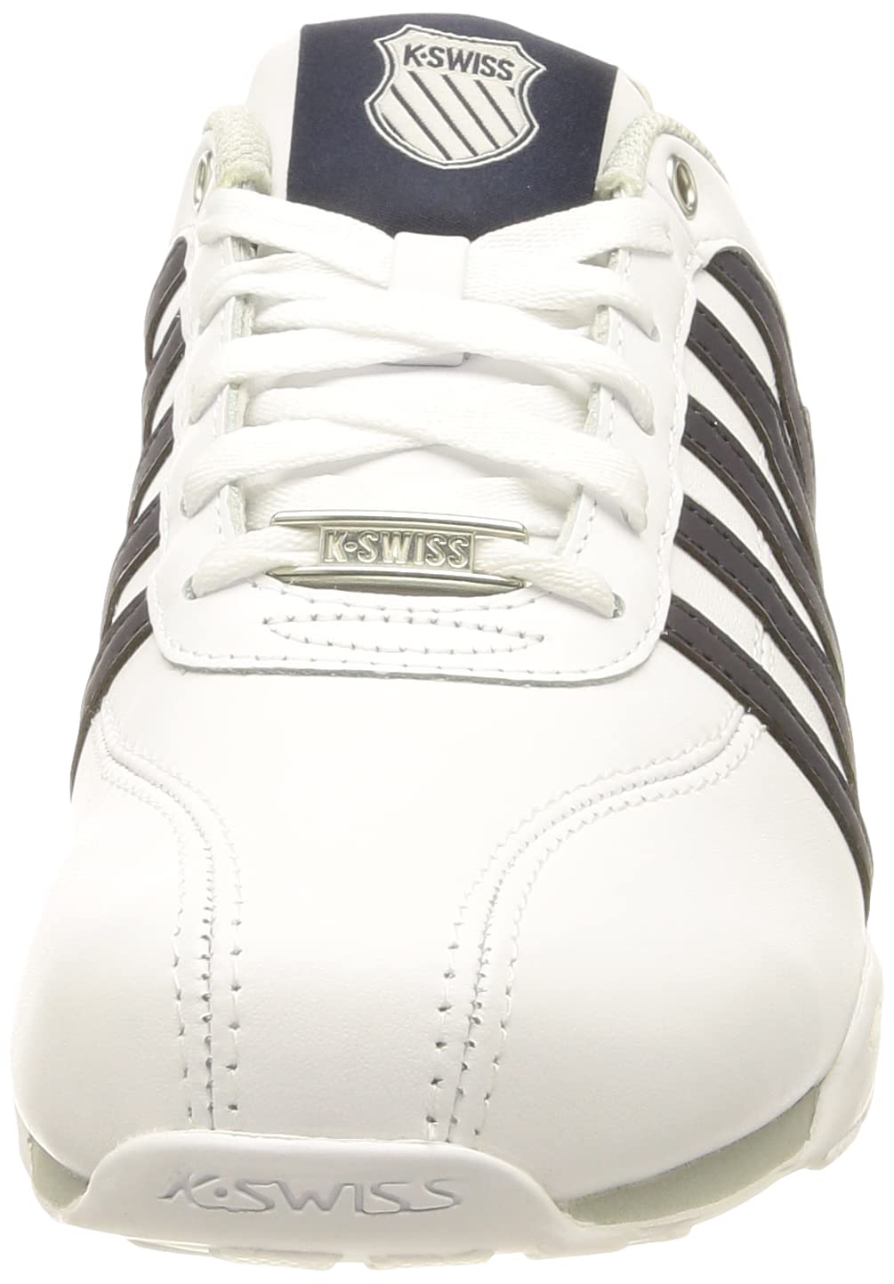 K-Swiss Men's Classic White Low-Top Sneakers Size 14 - Comfortable Casual Shoes for Walking, Gym & Everyday Wear
