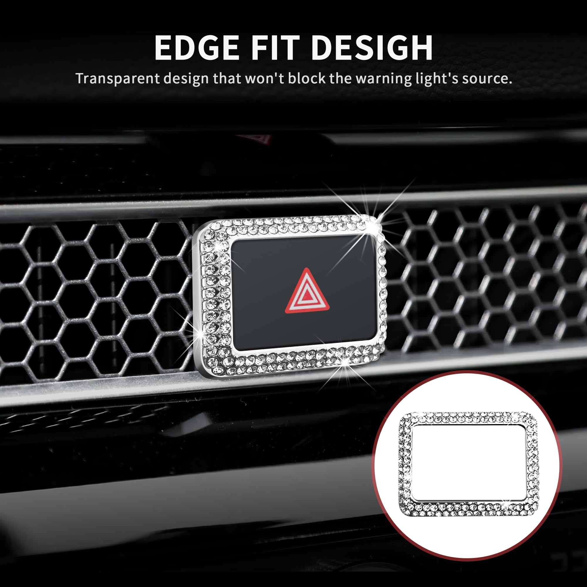 Premium Car Interior Accessories Kit for Honda Civic 2022-2025, CR-V 2023-2025 & Acura Integra 2023-2025 - 11pcs Bling Dashboard Trim Covers (Warning Light, AC Vent, Radio, Push Start Button) - Perfect for Customization & Car Interior Protection