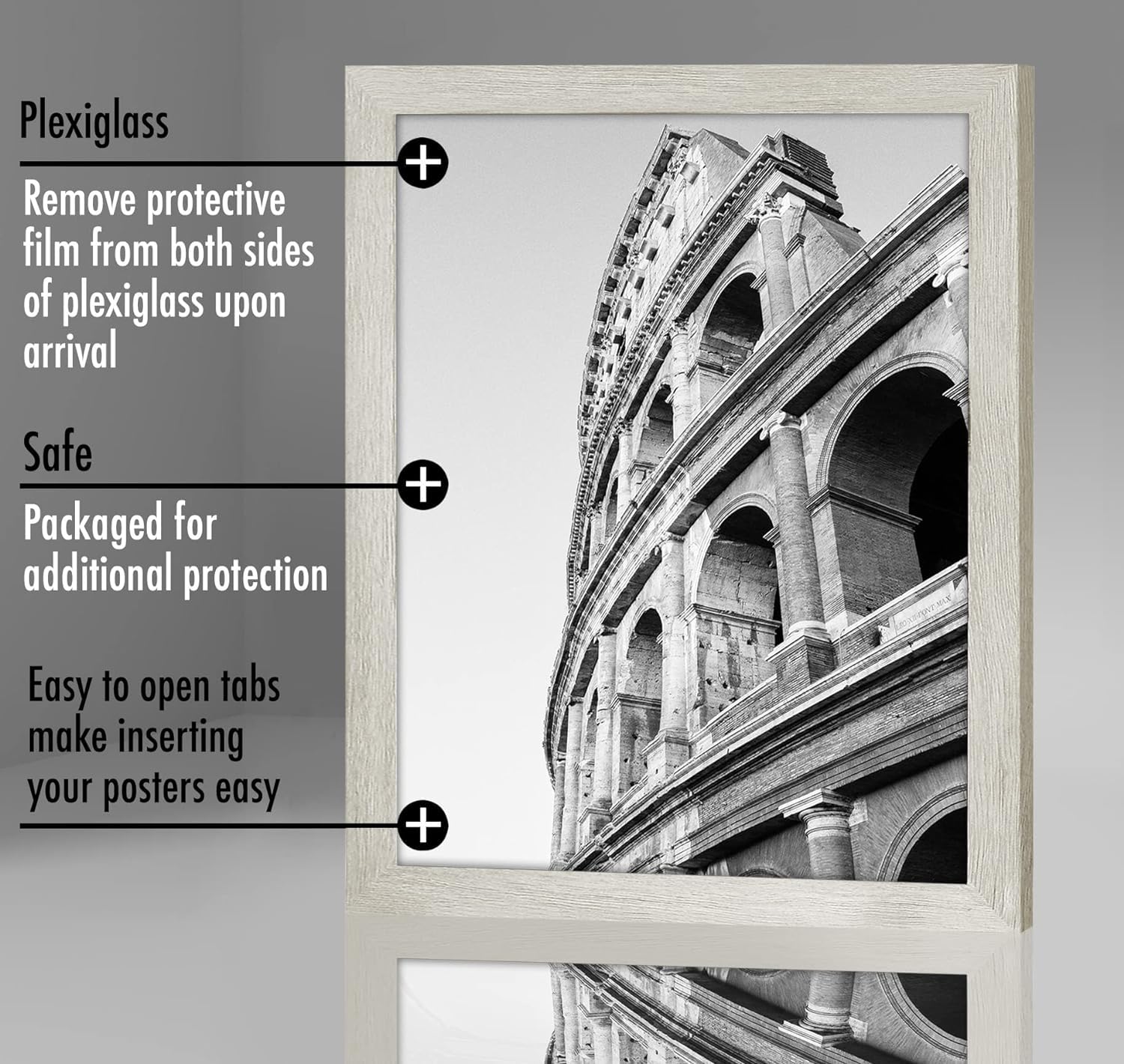 Americanflat 20x24 Picture Frame - Engineered Wood Wall Display for Home & Office Decor