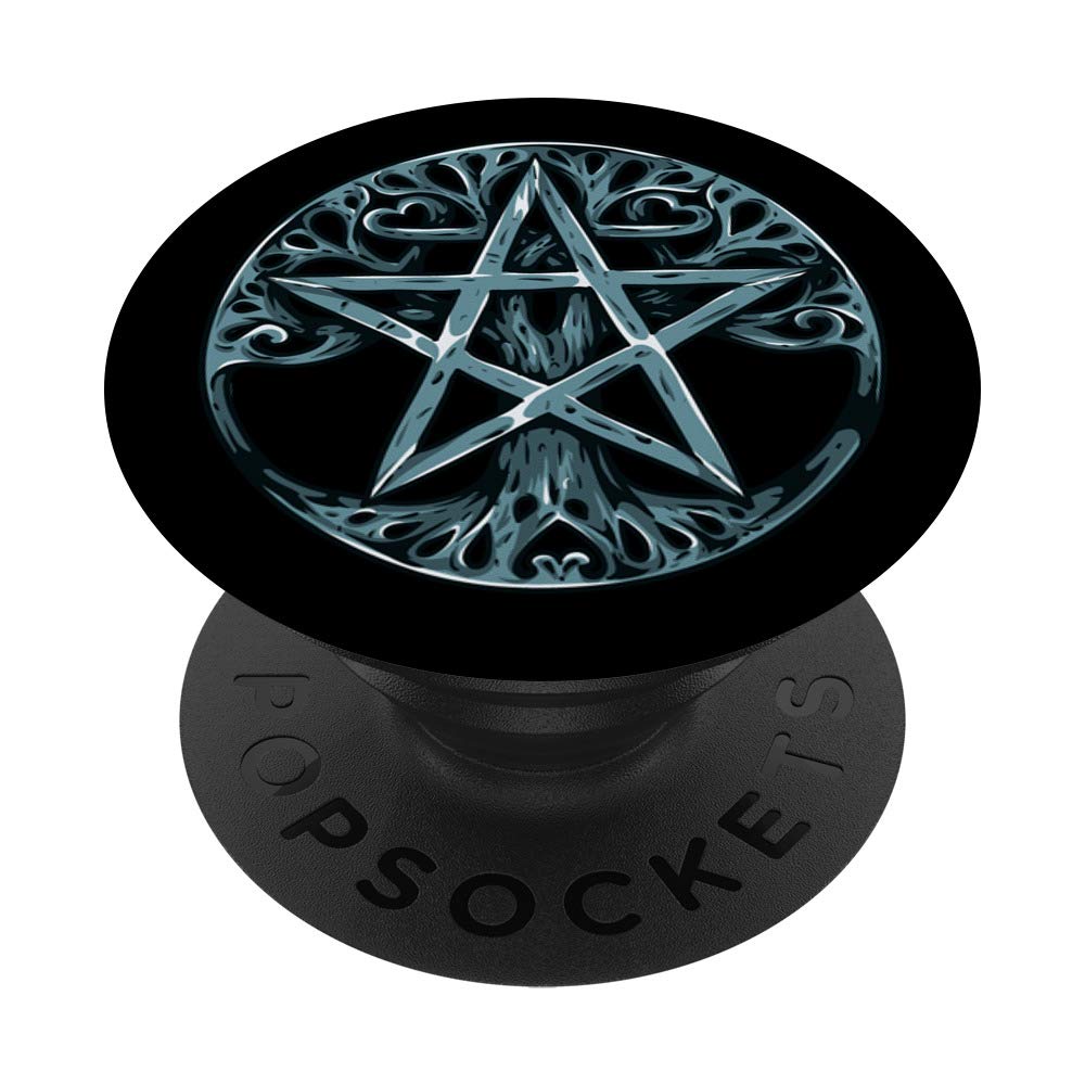 Wiccan Paganism Witch Pentagram Pentacle PopSocket PopGrip - Swappable Phone & Tablet Grip for Magic Rituals & Everyday Use