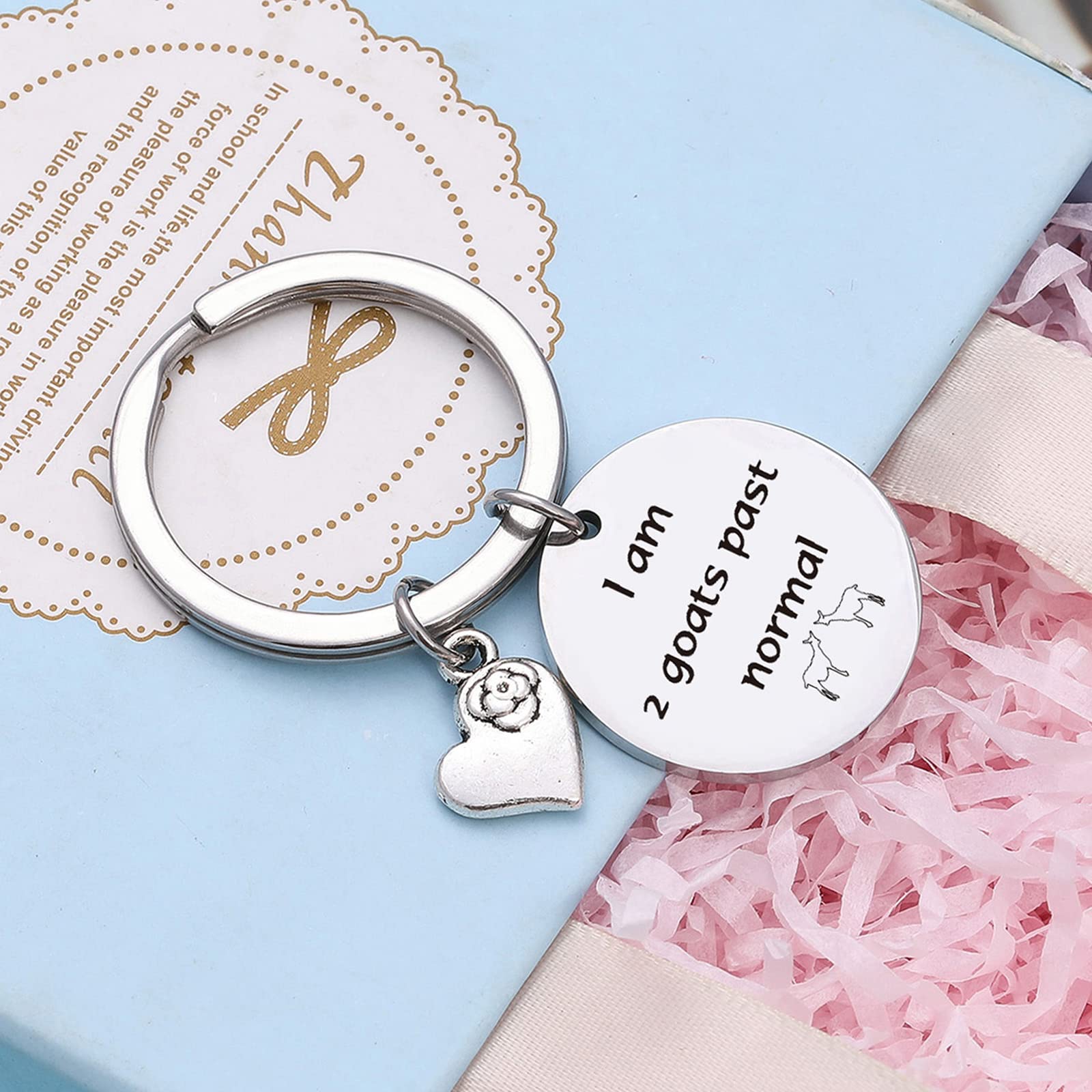 Goat Jewelry for Women - Unique Goat Lover Gifts for Daughter, Cousin & Grandma - Handmade Goat Keychain - Perfect for Birthday, Anniversary & Farm Animal Enthusiasts
