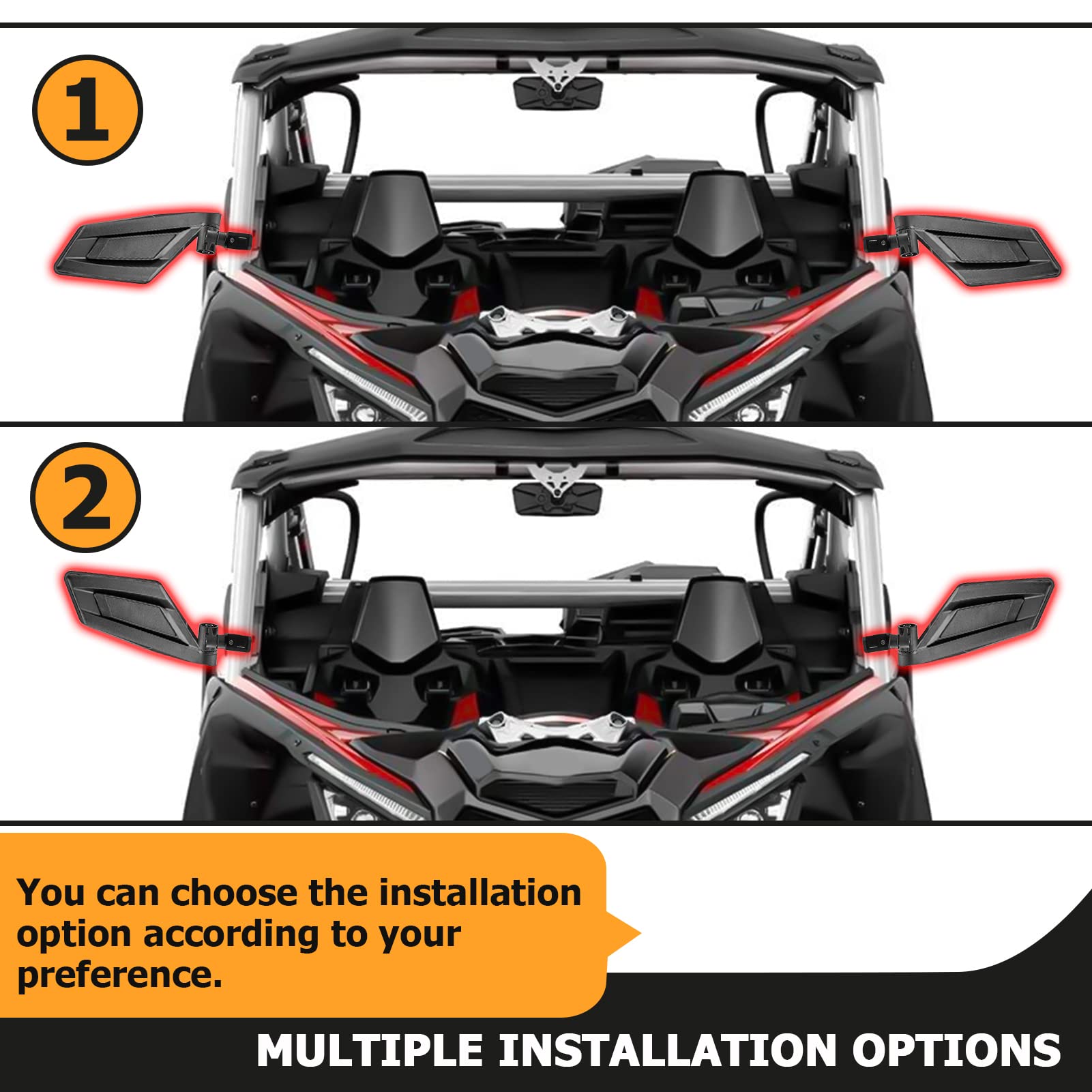 WeiSen UTV Side Mirrors - 1.5