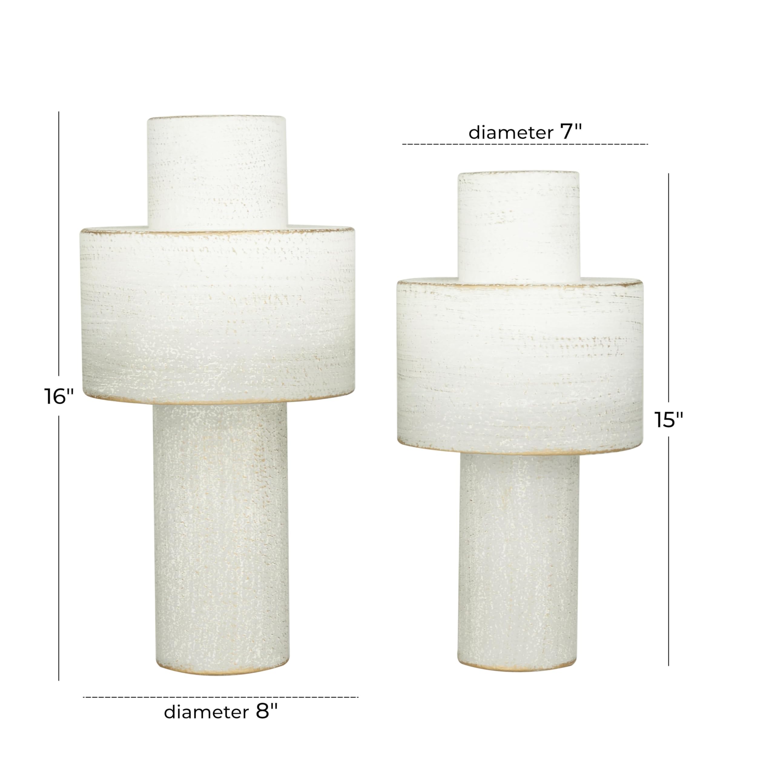 CosmoLiving by Cosmopolitan Metal Decorative Vase Set of 2 - 16