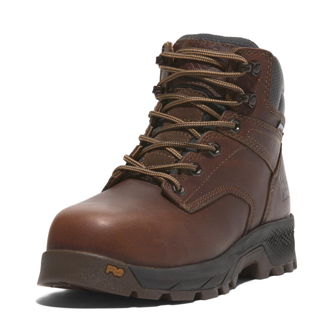 Titan EV Women's Waterproof Composite Toe Insulated Work Boots – Coffee Brown | Winter Safety Boots for Construction, Warehouse & Outdoor Work