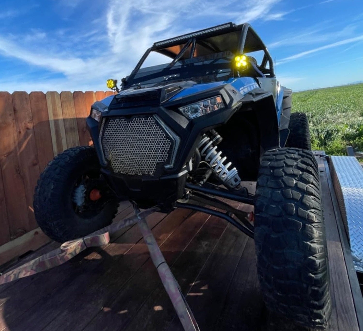 3000K Yellow 20W Round LED Ditch Light Kit with Bracket & Relay - Compatible with Polaris RZR ATV - Perfect for Off-Roading, Night Driving & Trail Adventures