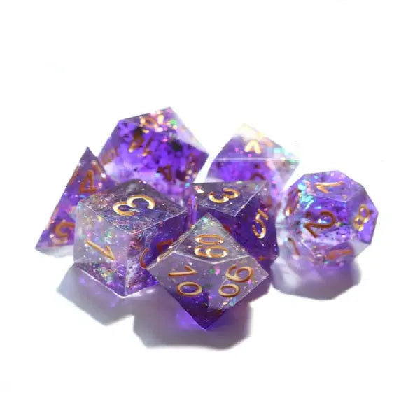 Premium Bisou Dice Set for Tabletop RPG Games - 7-Piece Polyhedral Dice for Dungeons & Dragons, Pathfinder & Board Games - Perfect for Gifts & Game Nights