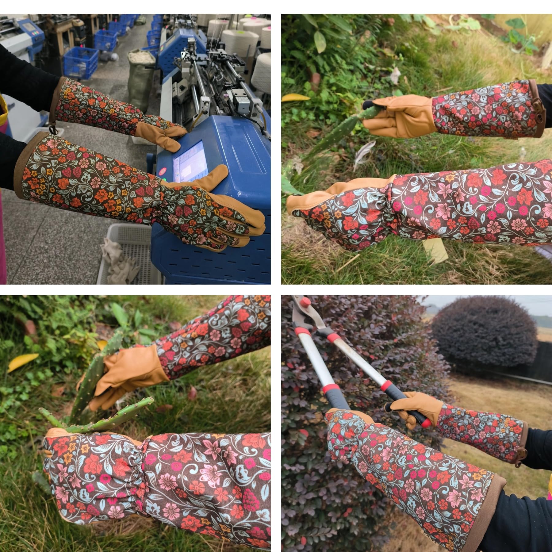 Durable Gardening Gloves with Touchscreen - Long Cuff Work Gloves for Rose Pruning & Outdoor Tasks - Perfect Gifts for Women & Men | Ideal for Landscaping, Planting & Yard Work