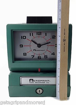 ACROPRINT Model 125 Duty Analog Automatic Print Time Clock with Extra Ribbon - Employee Time Tracking for Small Businesses & Offices