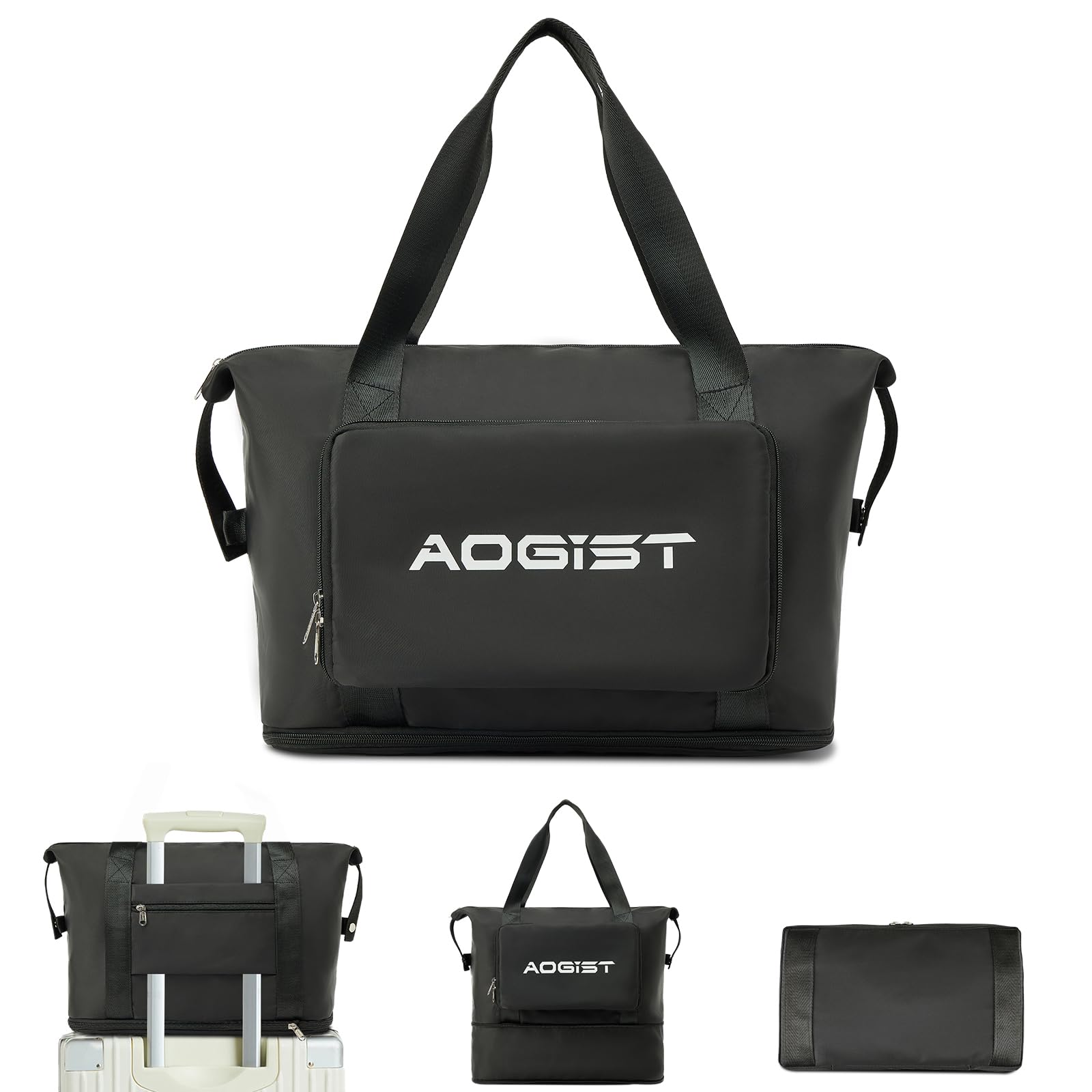 Stylish Weekender Bag for Women - Durable Heavy Duty Travel Tote, Spacious Gym & Sports Bag, Foldable Carry-On Luggage for Overnight Trips - Perfect for Weekend Getaways, Gym Workouts & Air Travel