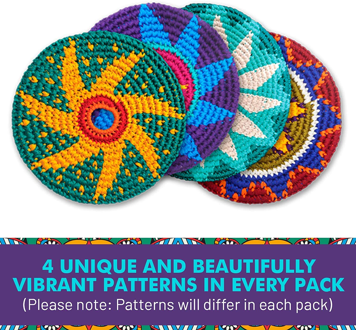 BUENA ONDA MayaFlya Pocket Disc 4 Pack - Flexible Flying Discs for Dogs, Kids & Adults | Best Outdoor Sports Toy & Indoor Play Game | Perfect for Beach, Park, Backyard Fun & Family Gatherings