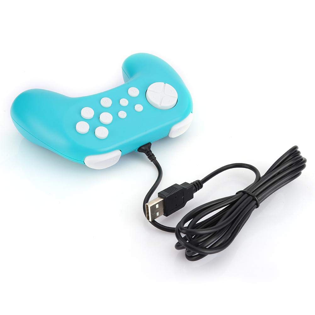 Wendry Wired Gamepad Controller for Nintendo Switch - Compact, Lightweight, Ergonomic Hand Grip with Vibration Motor - Green Gaming Controller for Kids & Adults - Perfect for Mario Kart, Smash Bros & Party Games