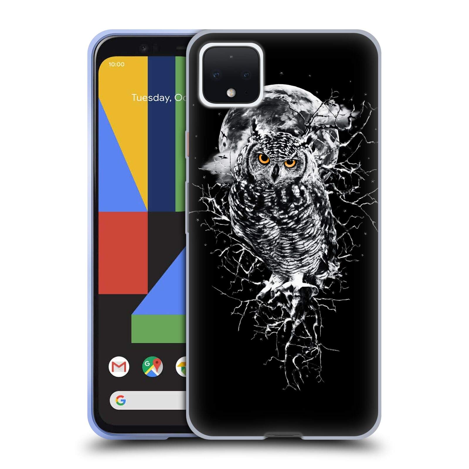 Riza Peker Owl Google Pixel 4 XL Case - Soft Gel Cover for Daily Protection