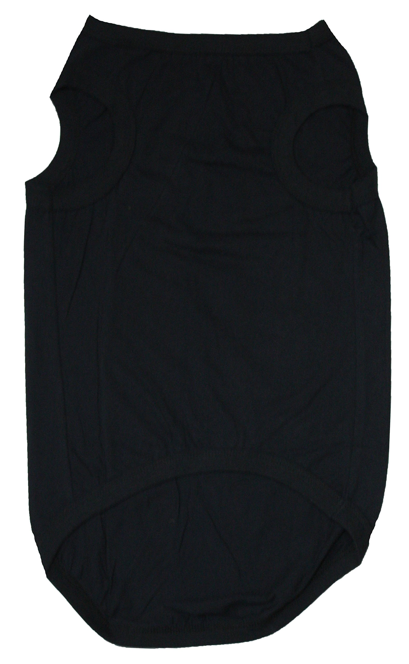 Petitebella Plain Black & White Sleeveless Cotton Dog T-Shirt - Breathable Comfort Tee for Small to XXX-Large Dogs - Perfect for Casual Walks, Playdates & Indoor Lounging