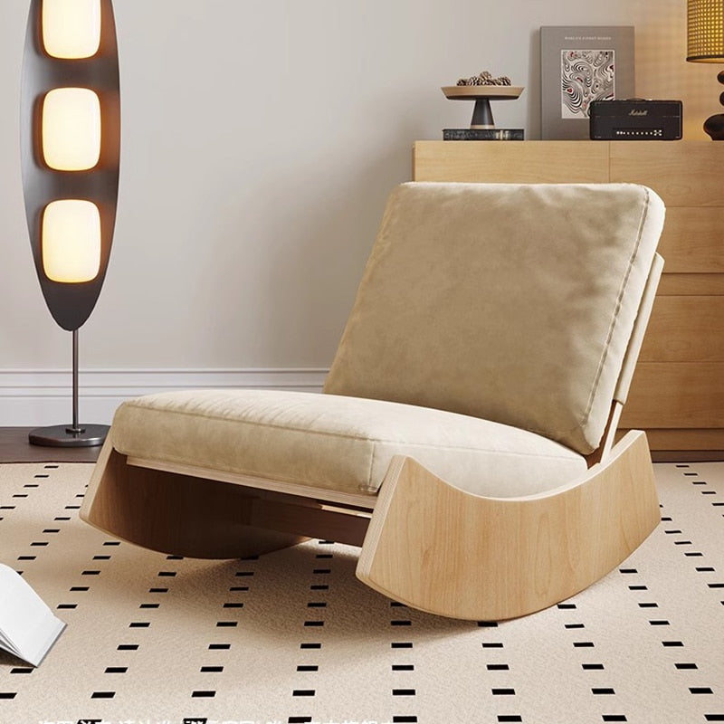 Premium Wood Rocking Sofa Chair - Ergonomic Design for Ultimate Comfort & Stylish Living Room Decor - Perfect for Relaxing, Reading & Nursery Glider