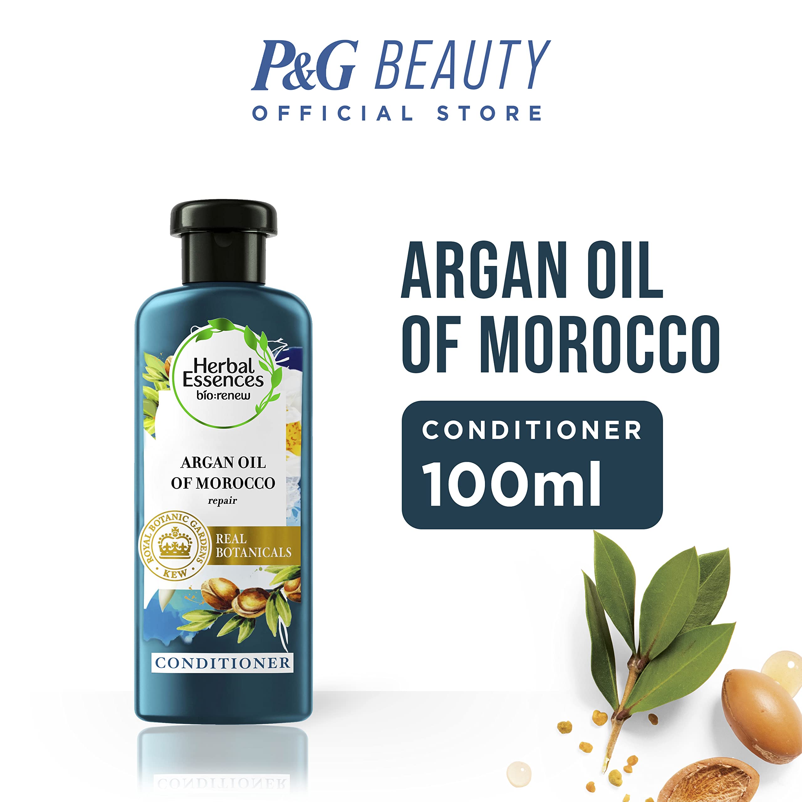 Herbal Essences Moroccan Argan Oil Repair Conditioner - 3.38 Fl Oz for Damaged Hair | Deep Hydration & Shine | Perfect for Dry, Frizzy Hair Care Routine