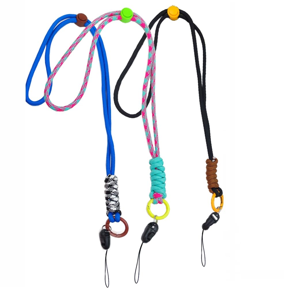 KCKEYS 3-Pack Adjustable Nylon Wrist Lanyards - for Phone, Camera & Keys (10.2
