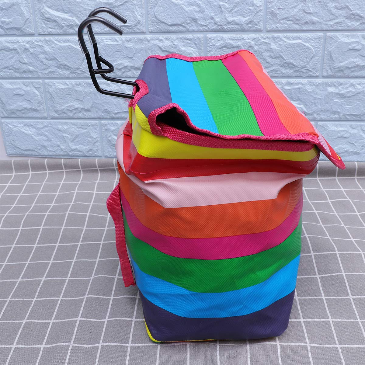 LIOOBO Foldable Removable Bike Basket - Durable Canvas Handlebar Basket for Bicycle, Perfect Pet Carrier for Cats & Dogs - Ideal for Commuting, Shopping, and Outdoor Adventures