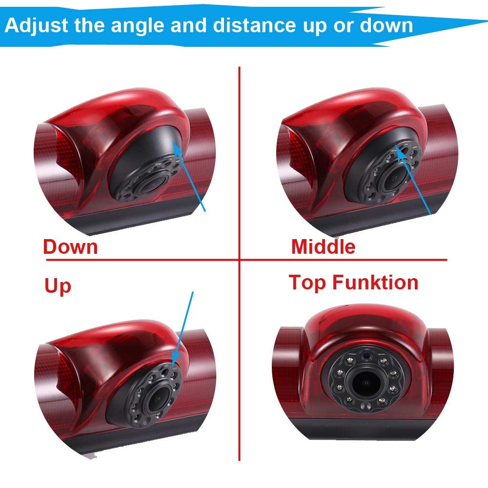 HD Roof Top Mount Brake Lamp Camera with 7