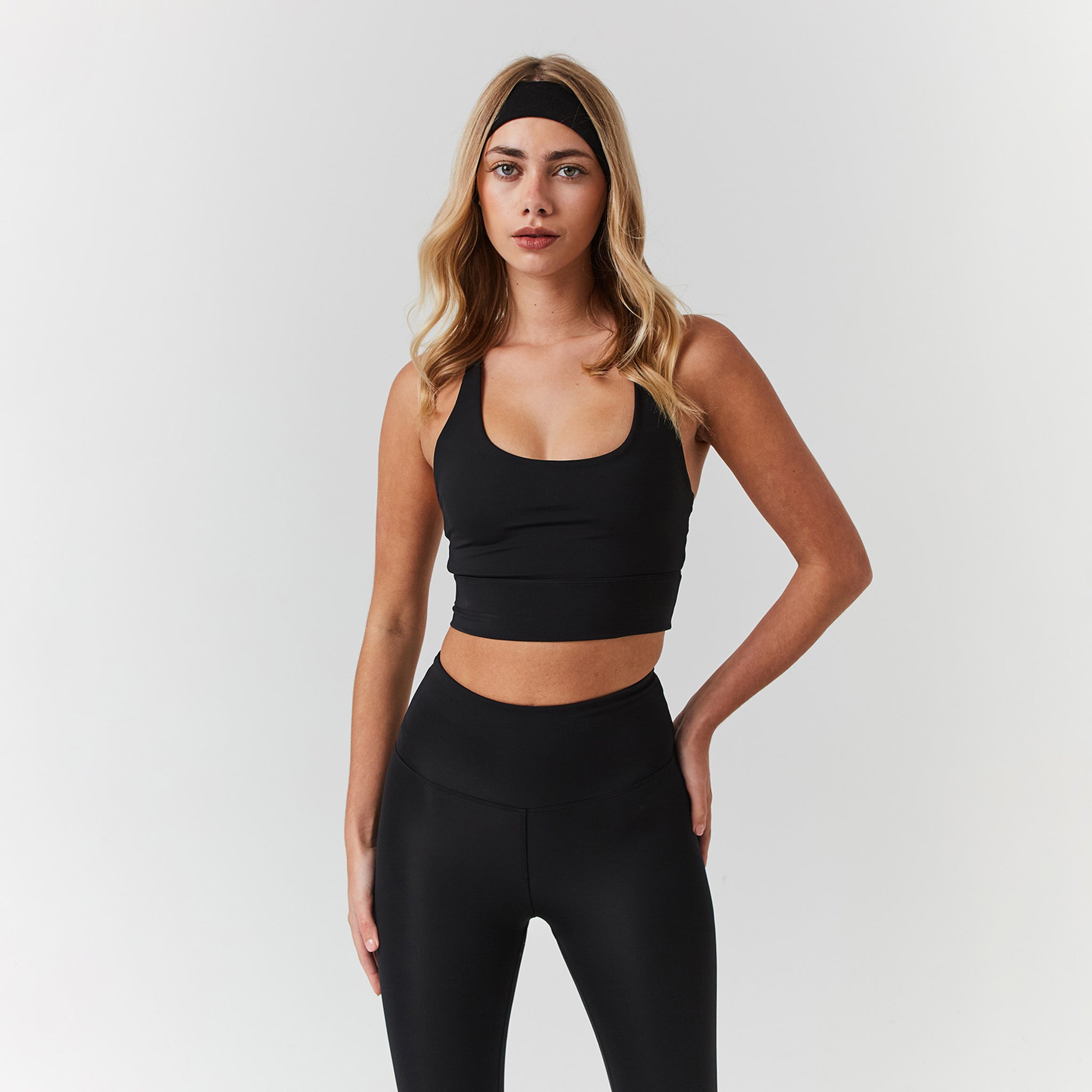 Second Skin Sports Bra for Women - High Support Workout Bra in Black | Perfect for Yoga, Running & Gym