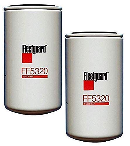 FF5320 Fleetguard Fuel Spin-On Filter - 2 Pack | Heavy Duty Diesel Engine Protection for Trucks & Equipment | Ideal for Long Haul & Off-Road Use