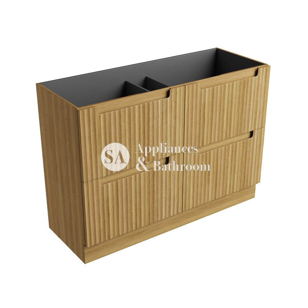 Aulic 1200mm Lovina Freestanding Bathroom Vanity Cabinet Only - Modern Bathroom Storage for Small Spaces - Perfect for Apartments, Guest Bathrooms & Powder Rooms