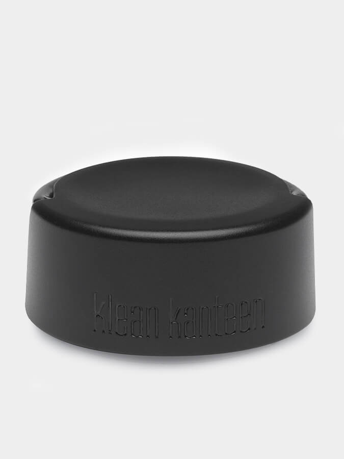 Klean Kanteen Wide Loop Cap With Bale - Black Stainless Steel Water Bottle Lid - Perfect for Hiking, Camping & Outdoor Activities