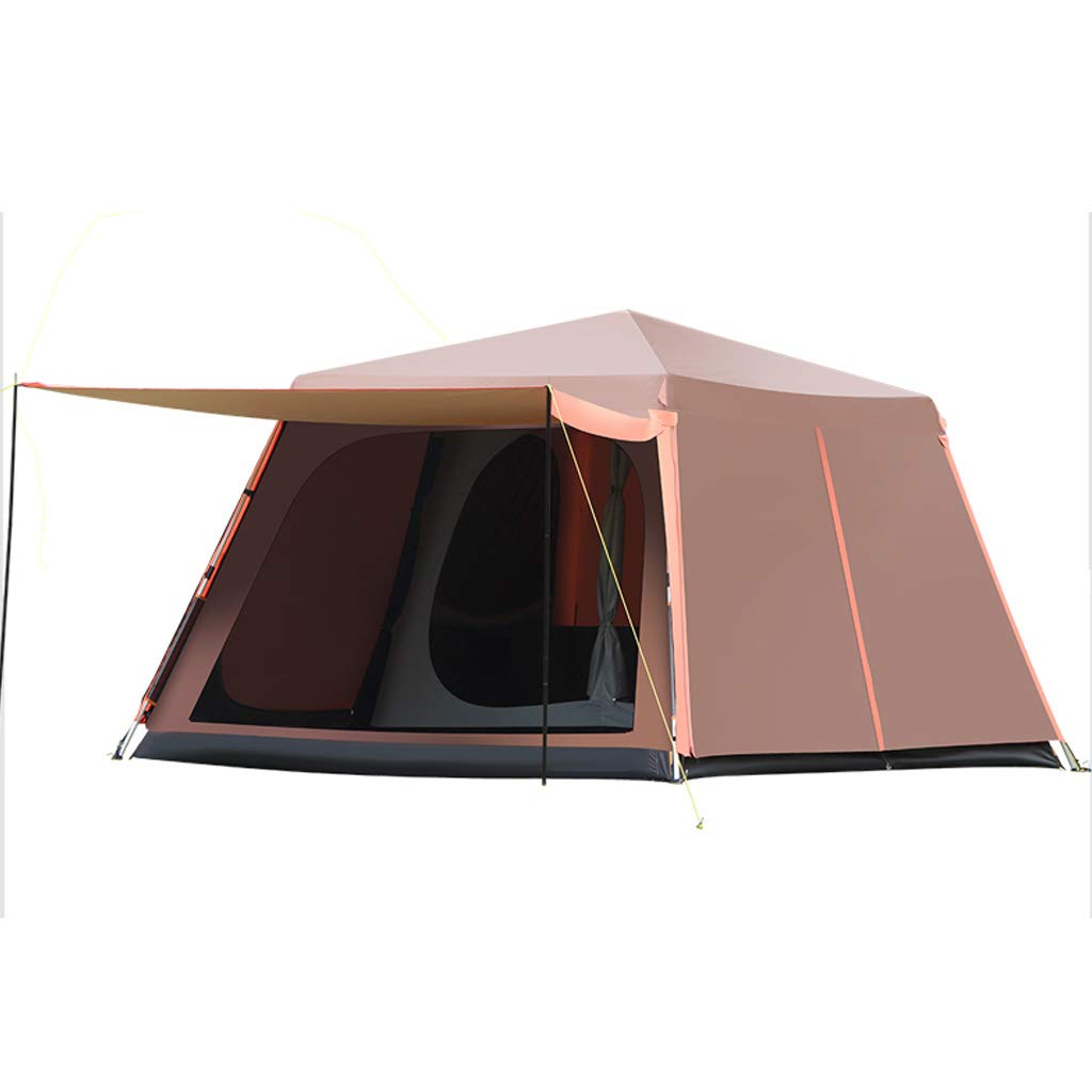 YILANJUN 5-6 Person Waterproof Camping Tent - Portable Double Layer Outdoor Tent for Family, Hiking & Backpacking (Green/Brown/Blue) | Perfect for Camping Trips, Beach Outings & Backyard Adventures