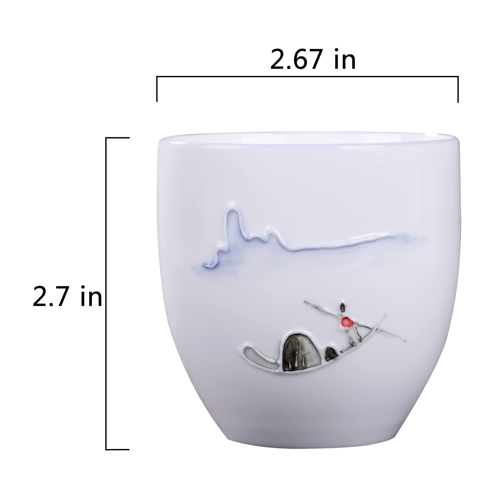 Premium 5oz Porcelain Espresso Cups Set of 6 - Elegant Mini Coffee Mugs & Demitasse Cups for Tea, Latte, Milk - Perfect for Home, Office, Cafes & Restaurants - Dishwasher Safe & Microwave Friendly