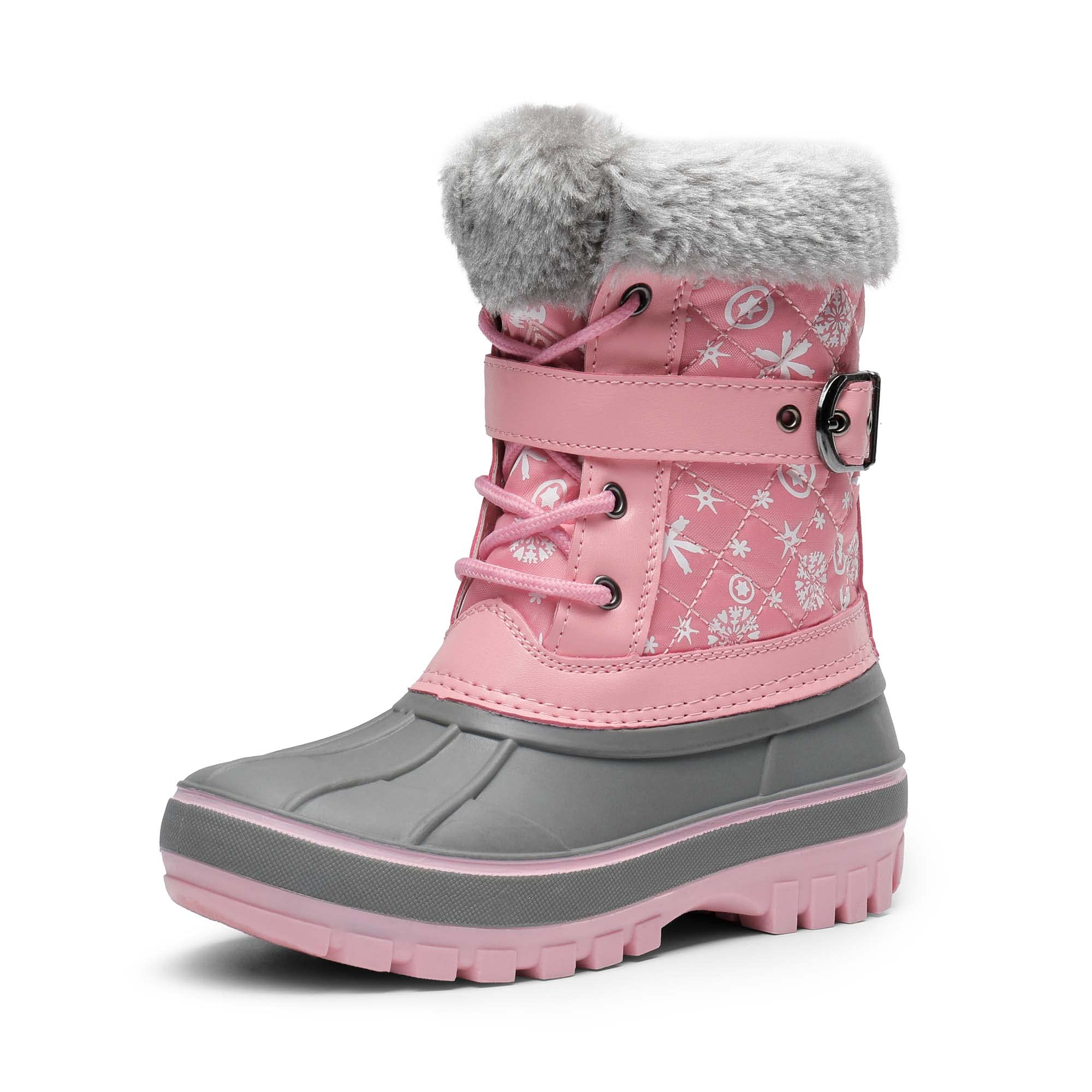 **DREAM PAIRS Kids Snow Boots for Girls & Boys - Waterproof Winter Boots with Faux Fur Lining, Anti-Slip Sole, Warm & Cozy for Outdoor Play, School & Snow Days**