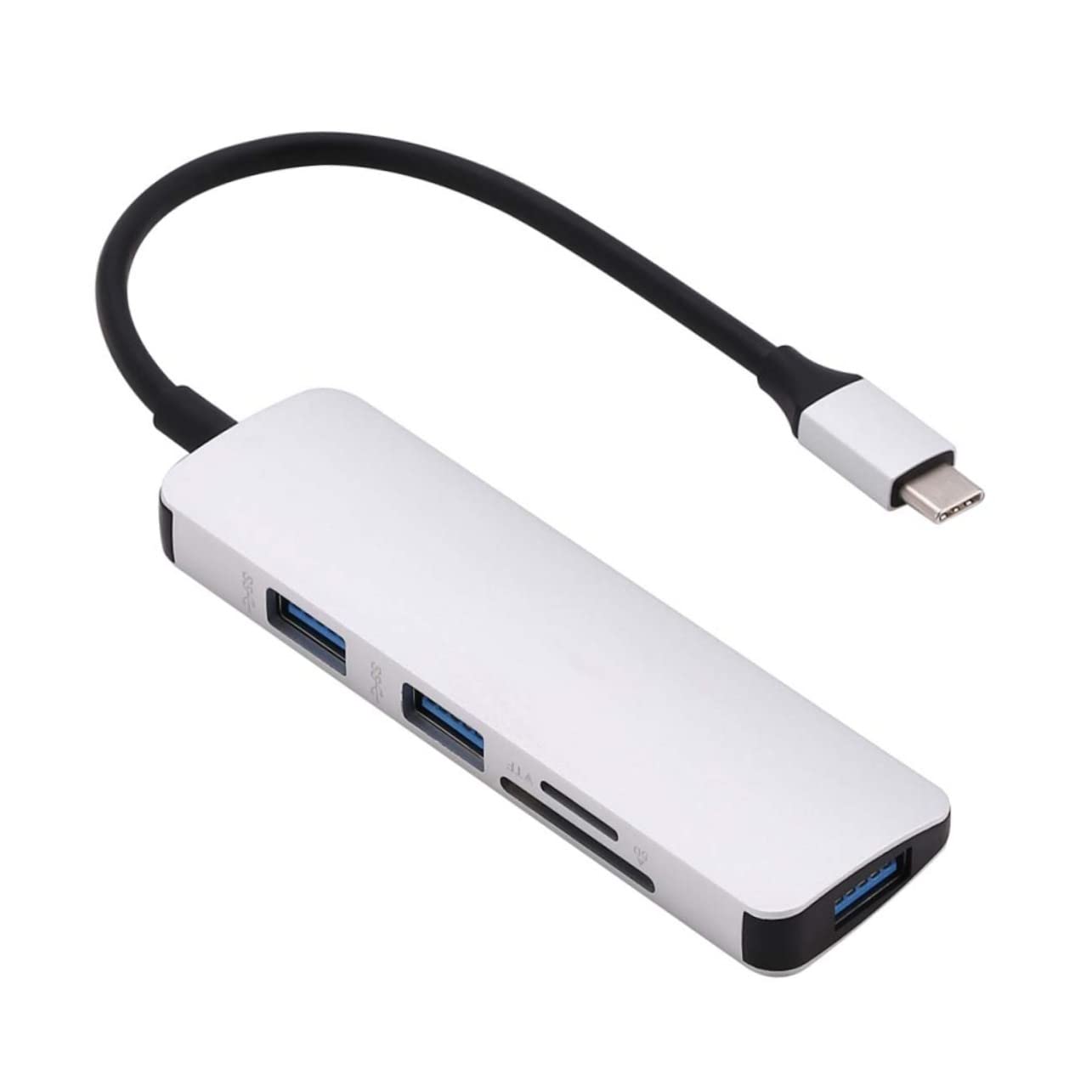 OSALADI 5-in-1 USB C Hub Adapter with Ethernet Port, SD Card Reader, USB 3.0 Ports - Perfect for MacBook Pro/Air, Chromebook, Windows Laptops & Home Office Workstations