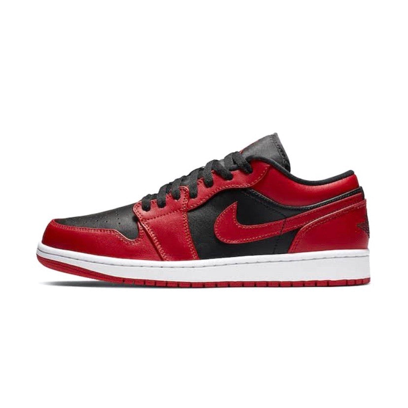 Air Jordan 1 Low Reverse Bred GS Shoes - Kids Basketball Sneakers for School, Sports & Casual Wear