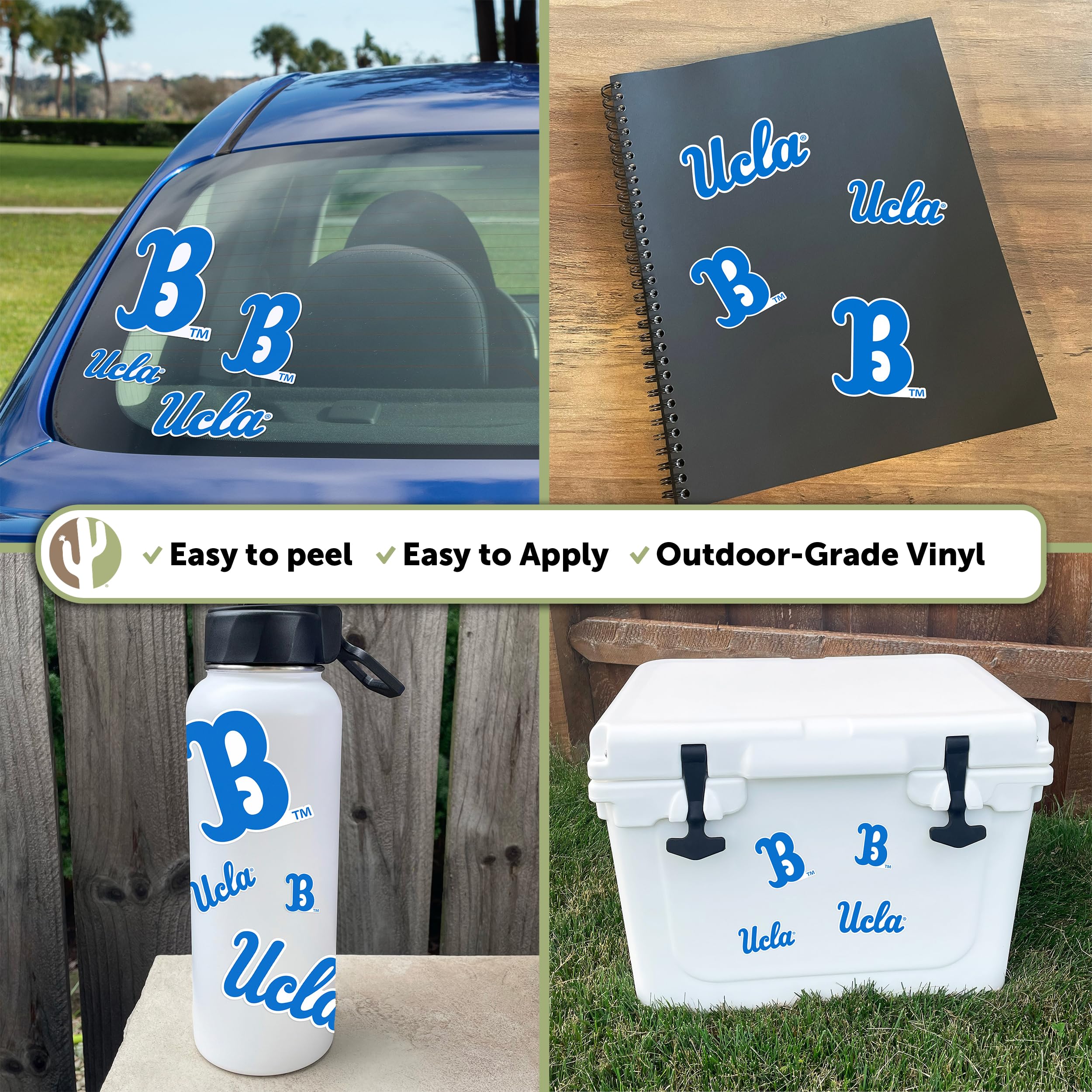 UCLA Bruins Stickers - Vinyl Decals for Laptop, Water Bottle, Car & Scrapbook - University of California Los Angeles Merchandise - Perfect for School Spirit, Gifts & College Decor