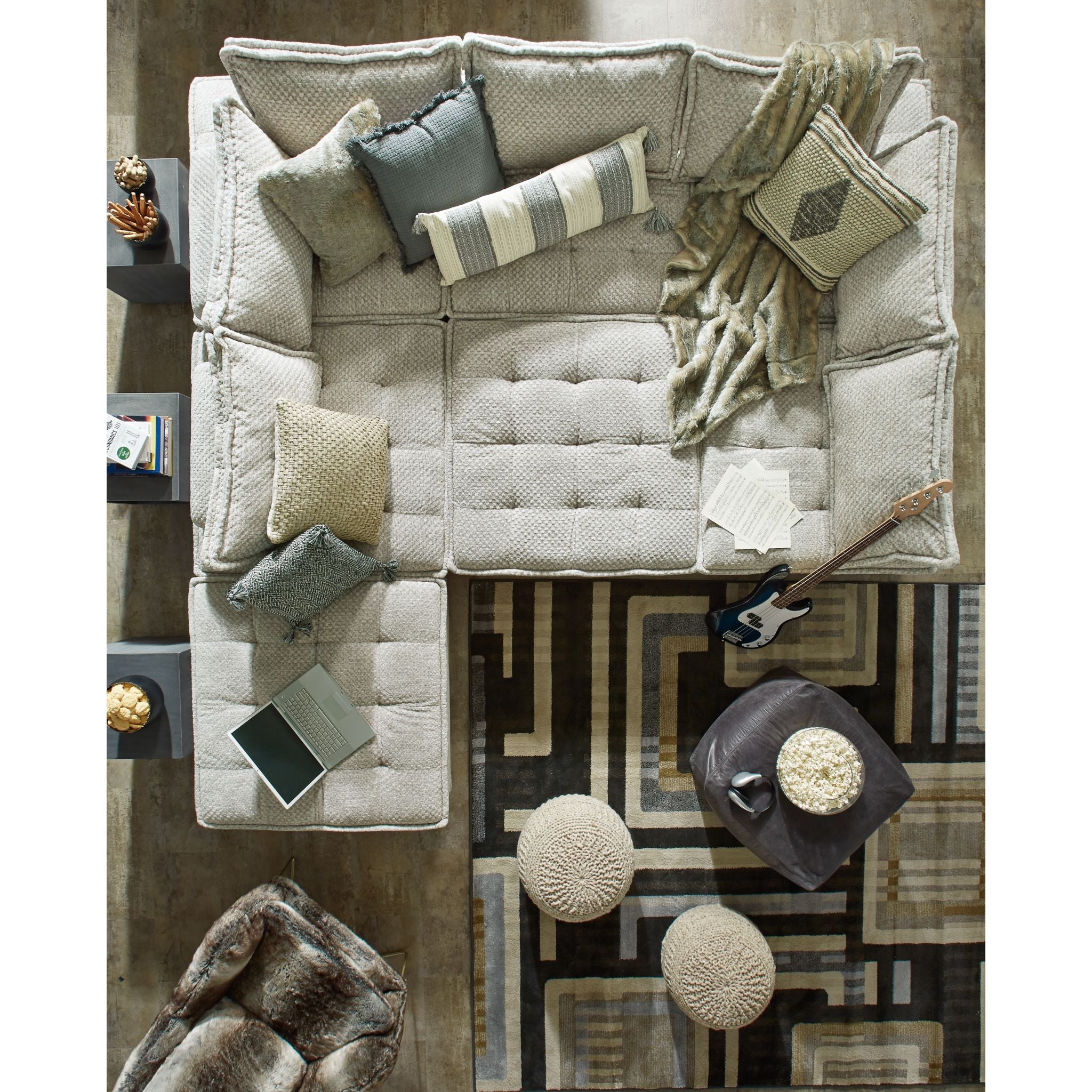 Stylish Bales Modular Accent Chair - Modern Living Room Furniture for Home Office & Lounge - Perfect for Small Spaces & Apartment Decor