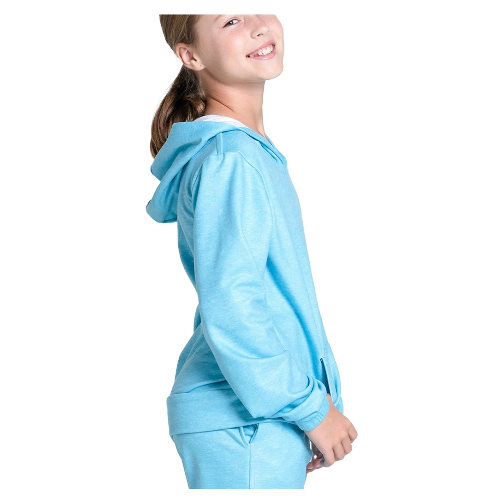 Girls' Heather Tennis Hoodie - Soft & Comfortable Pullover for Kids - Perfect for Tennis, School & Casual Wear