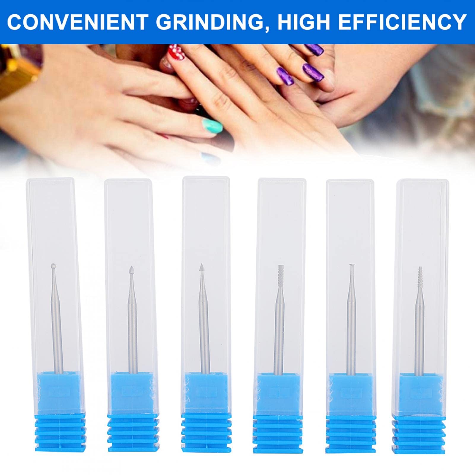 2-Piece Safe Nail Drill Bits Set - 1.4mm for Home Manicure & Salon Care