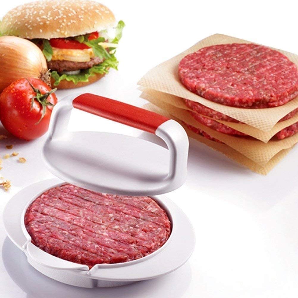 Non-Stick Plastic Burger Press - 4.5 Inch Round Hamburger Patty Maker for BBQ, Grilling & Stuffed Sliders | Perfect Kitchen Gadget for Homemade Burgers, Backyard Cookouts & Outdoor Barbecues