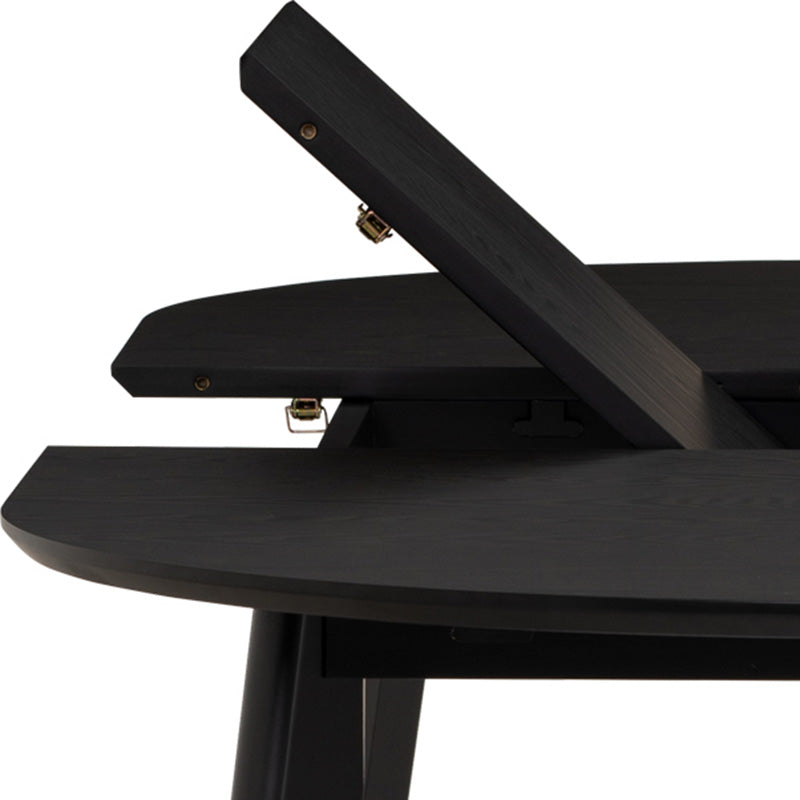 Extendable Dining Table 150-195cm - Black | Werner Expandable Kitchen Table for Small Spaces | Perfect for Family Dinners & Entertaining Guests