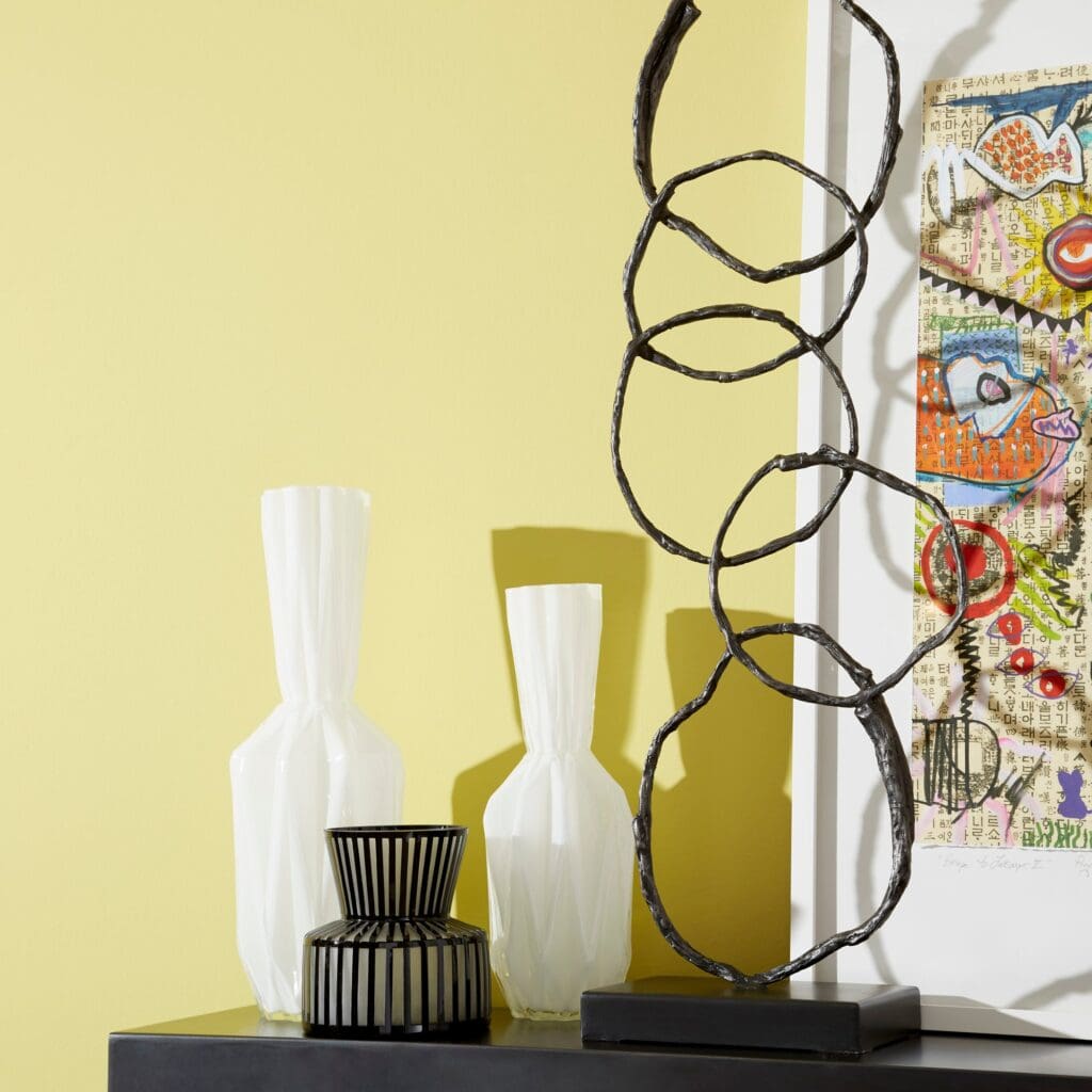Cyan Design 10874 Small Black Lined Up Vase - Elegant Home Decor for Living Room, Dining Table & Wedding Centerpieces