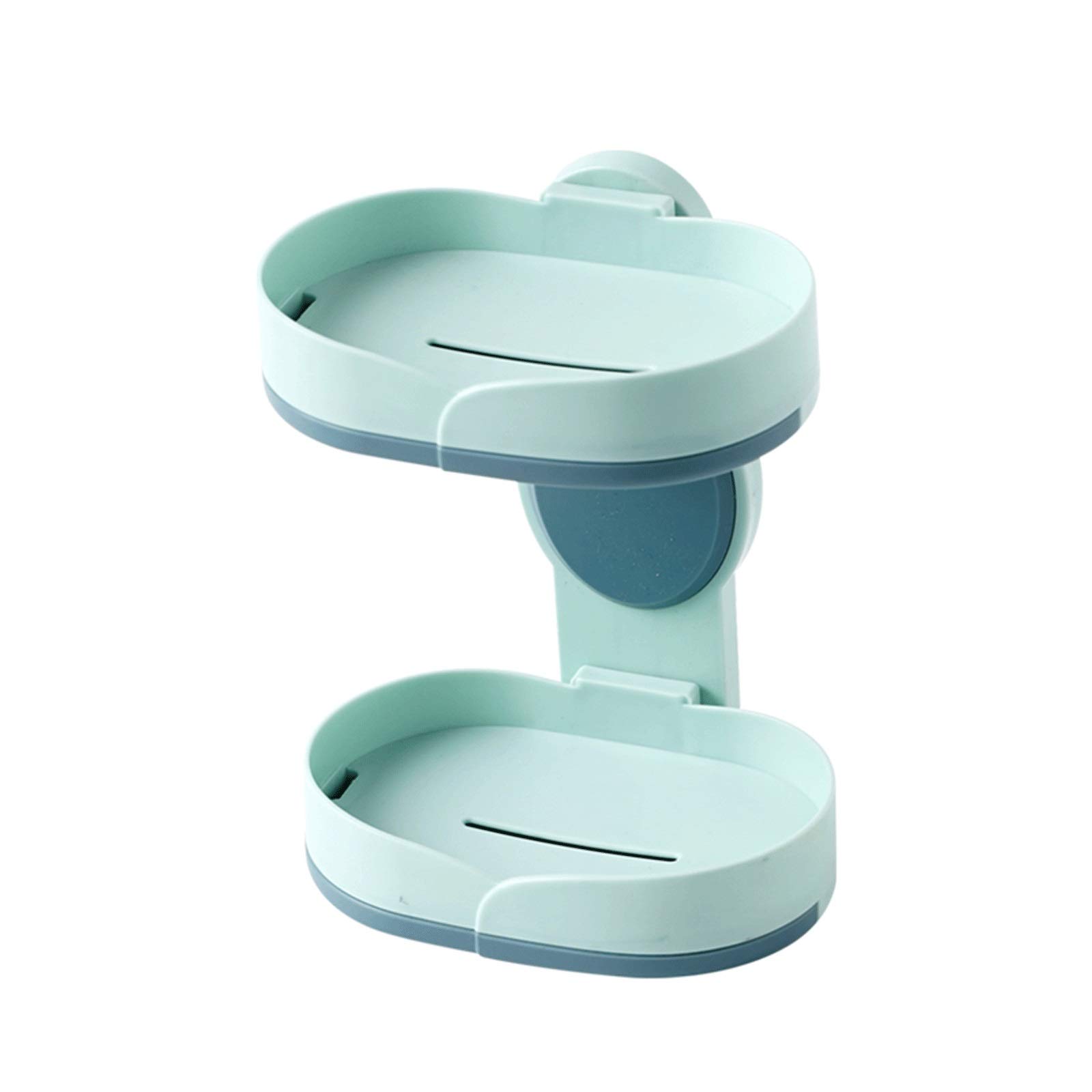 Rotating Double-Layer Soap Dish with Tray - Non-Slip Bathroom Storage for Showers