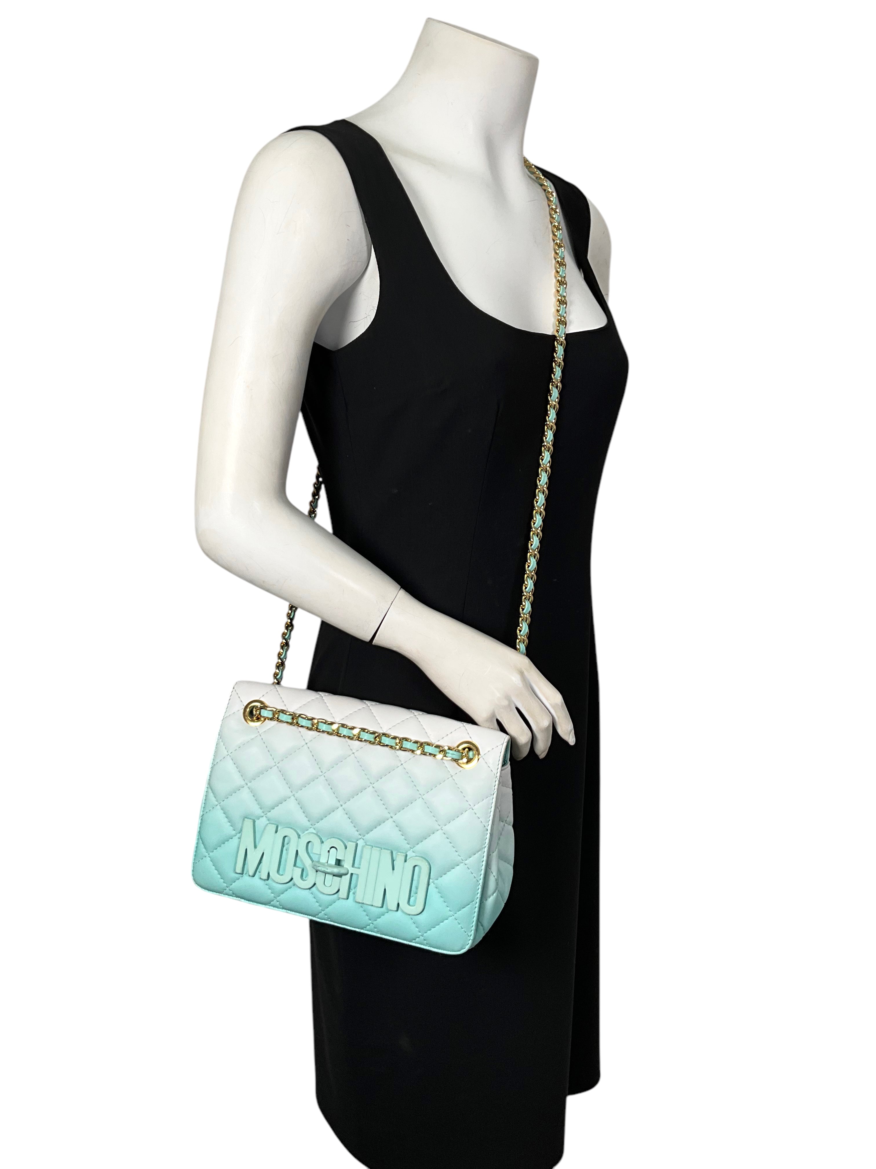 Moschino Ombre Leather Degrade Medium Flap Crossbody Bag - Stylish Women's Designer Handbag for Work, Party & Evening Out