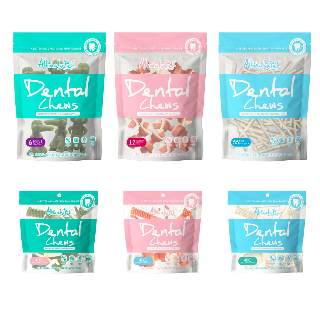 Altimate Pet Dog Dental Chew 150g - Natural Milk Mint Cranberry Flavor Dental Treats for Dogs | Fights Plaque & Tartar | Healthy Teeth & Fresh Breath | Perfect for Daily Oral Care & Training Rewards