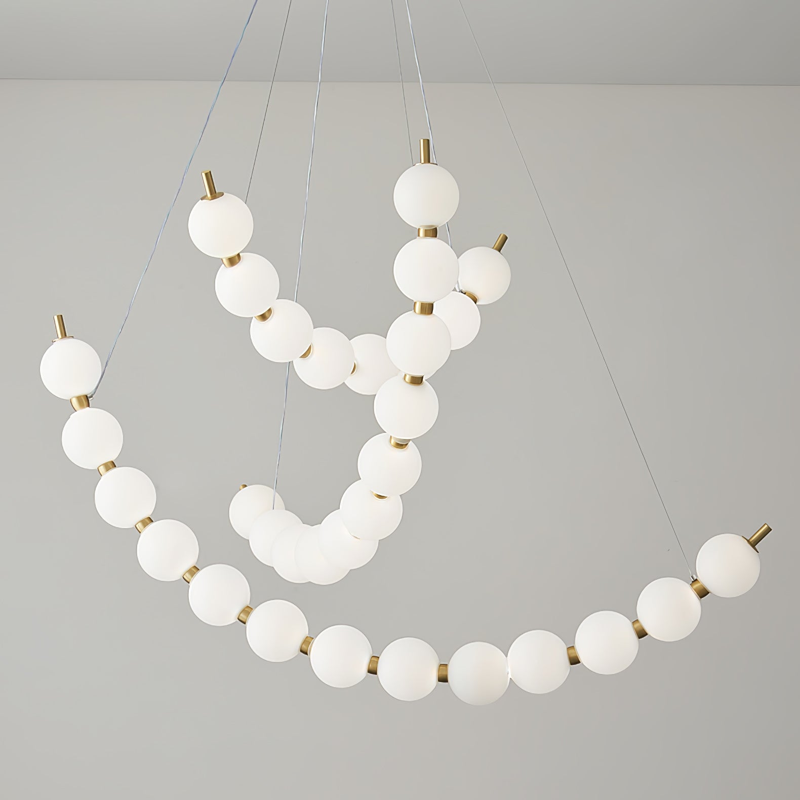 Elegant Acrylic Pearl Chandelier - Modern Crystal Ceiling Light Fixture for Dining Room, Bedroom & Living Room Decor