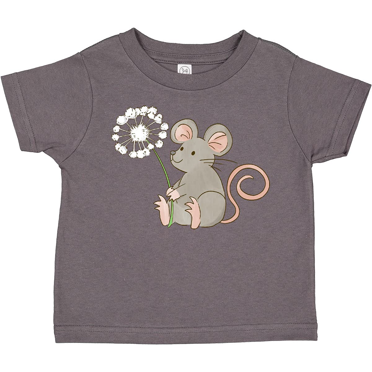 Inktastic Dandelion Mouse Toddler T-Shirt - Cute Cotton Tee for Baby Boys & Girls - Soft & Comfortable Kids Shirt for Playdates, Daycare & Family Outings