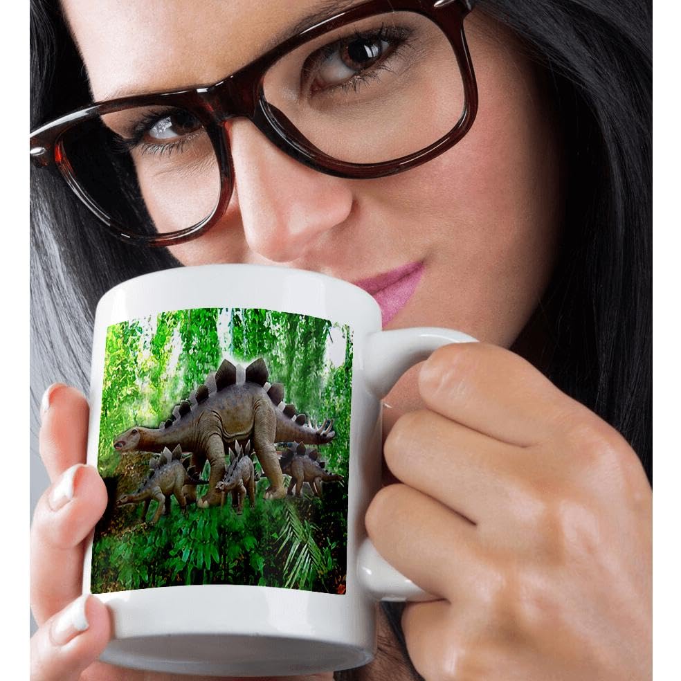 3D Rose 15oz Funny Dinosaur Coffee Mug - Perfect Gift for Dinosaur Lovers, Office Use & Home Decor