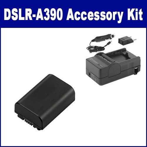 Synergy Digital Accessory Kit for Sony Alpha DSLR-A390 - Charger & Battery for Travel Photography