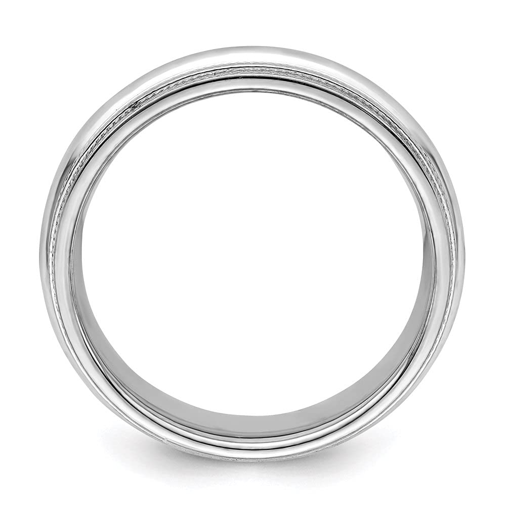 Diamond2Deal 925 Sterling Silver 6mm Double Milgrain Wedding Band Ring for Women & Men - Elegant Bridal Jewelry, Anniversary Gift, Promise Ring for Couples