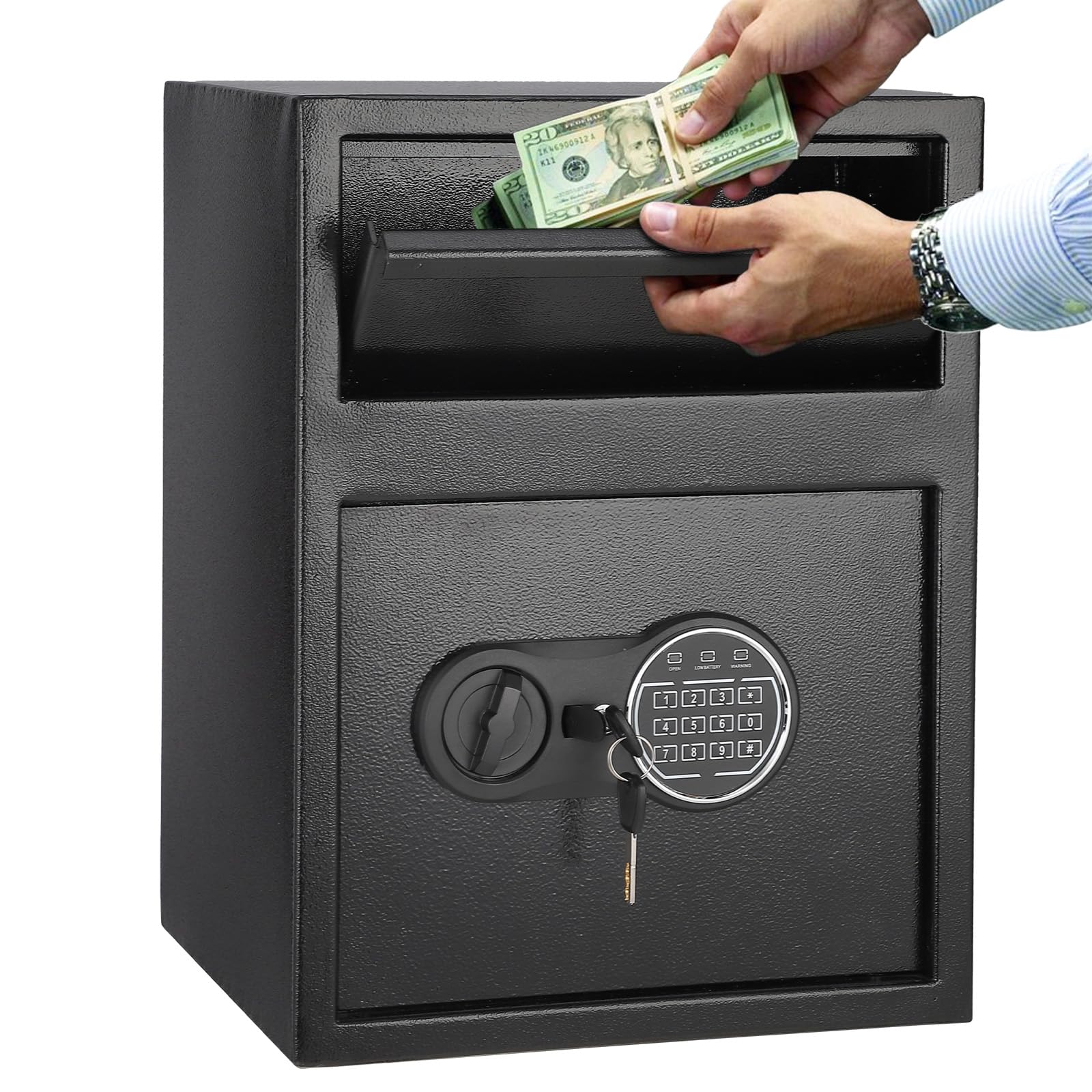 1.9 Cu.Ft Heavy Duty Drop Safe with Secure Drop Slot for Business & Office - Money, Cash, Mail Depository Safe - 13